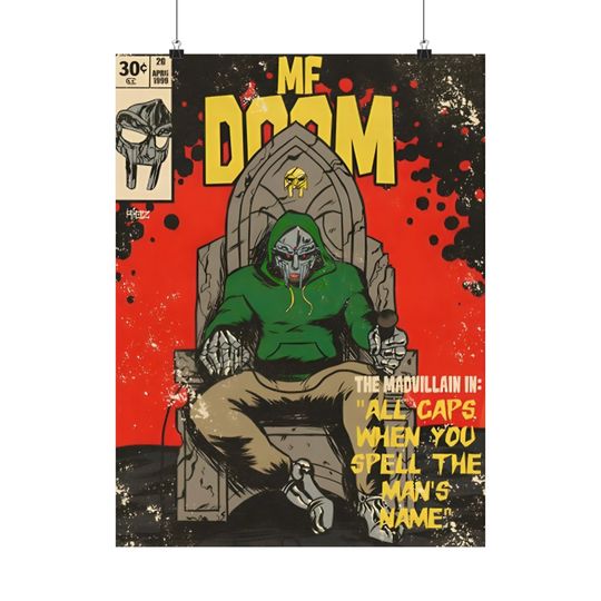 MF Dooom - Poster | Rap Poster, Hip-Hop Poster