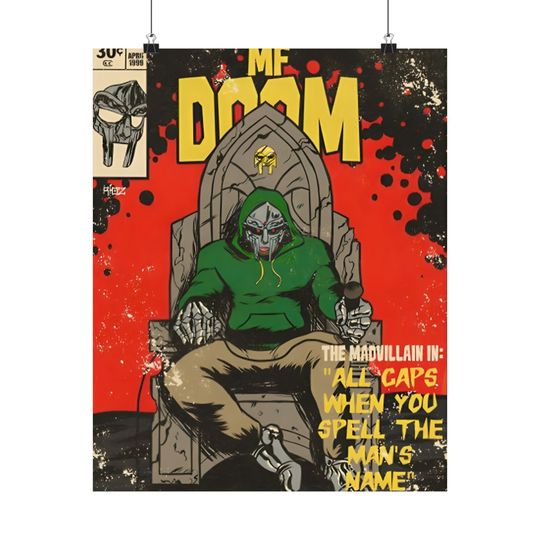 MF Dooom - Poster | Rap Poster, Hip-Hop Poster