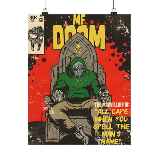 MF Dooom - Poster | Rap Poster, Hip-Hop Poster