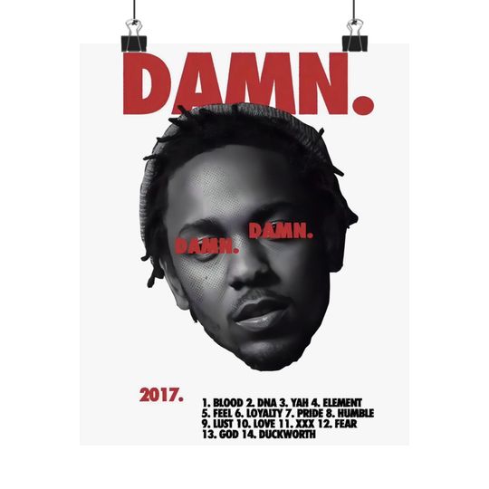 Kendrick Lamar - Poster | Rap Poster, Hip-Hop Poster