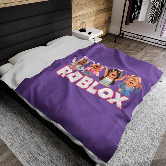 Girls Roblox Plush Blanket PERSONALIZABLE