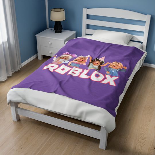 Girls Roblox Plush Blanket PERSONALIZABLE