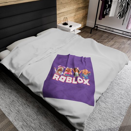 Girls Roblox Plush Blanket PERSONALIZABLE