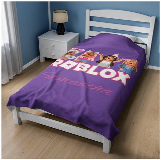 Girls Roblox Plush Blanket PERSONALIZABLE