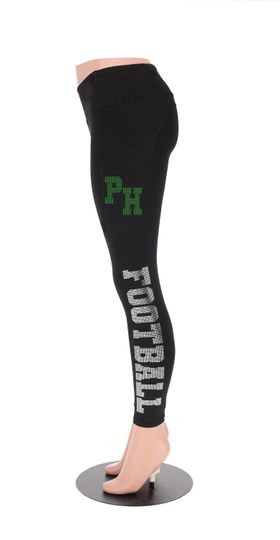 Philadelphia Football Rhinestone Leggings for Girls and Ladies