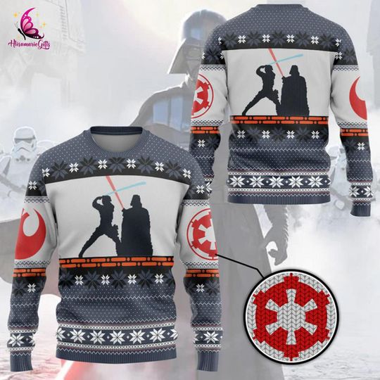 Darth Vader Ugly Christmas Sweater, The Mandalorian Anakin Skywalker Ugly Sweater