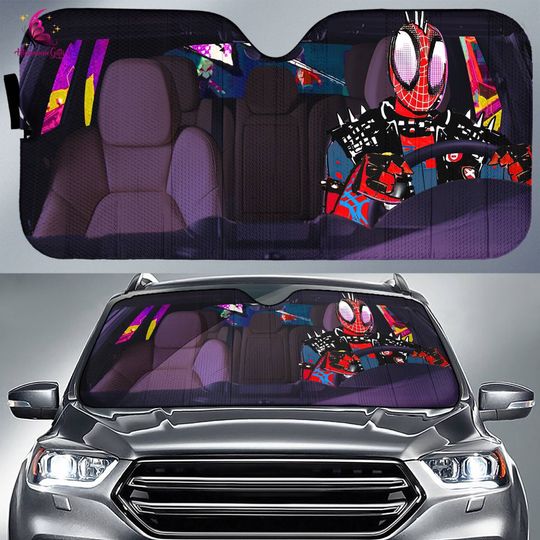 Spider-Punk Car Sunshade, Spider Man Across The Spider-Verse