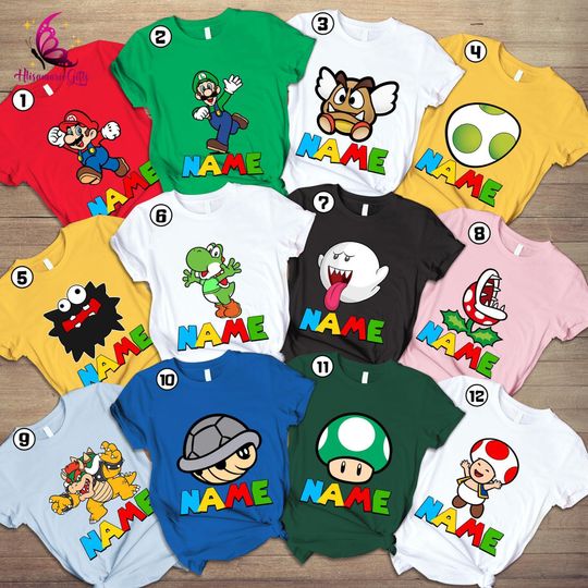 Mario Friends Matching Shirt | Super Mario Group Shirt | Super Mario Family Shirt
