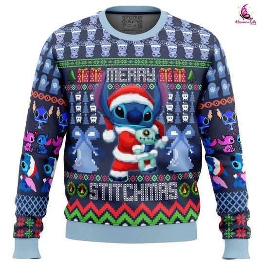 Merry Stitchmas Ugly Christmas Sweater, Stitch Christmas Sweater