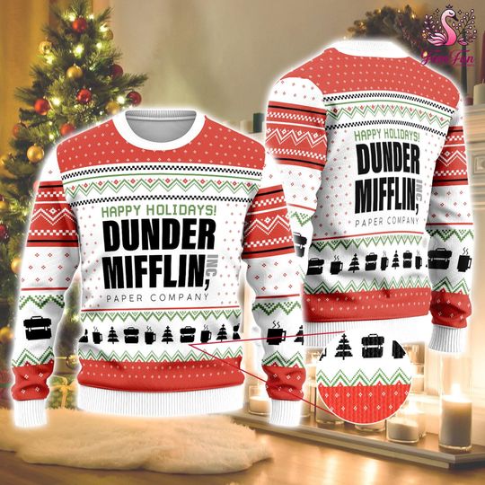 The Office Dunder Mifflin Happy Holidays Sweater