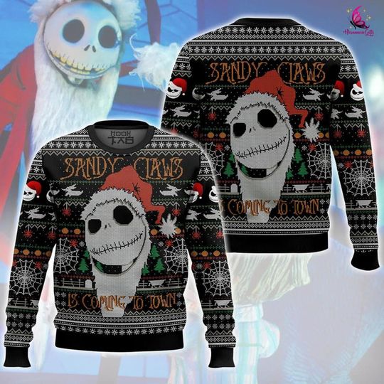 Jack Skellington Ugly Christmas Sweater, Nightmare Before Christmas Sweater