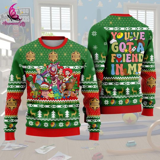 Toy Story Ugly Christmas Sweater | You've Got A Friend In Me Christmas Sweatshirt