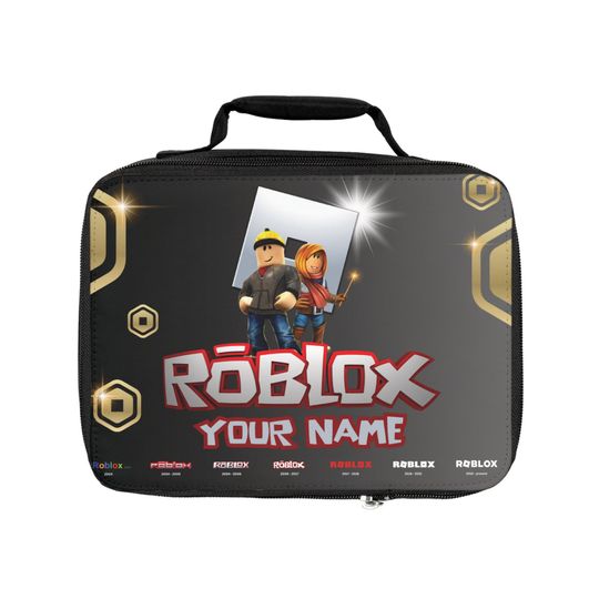 Personalized Roblox lunch bag with name