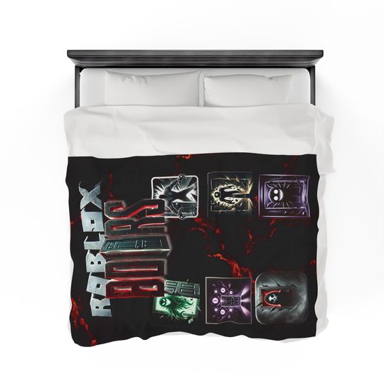 Roblox DOORS Velvet Fleece Blanket Polyester Spandex Monster Design