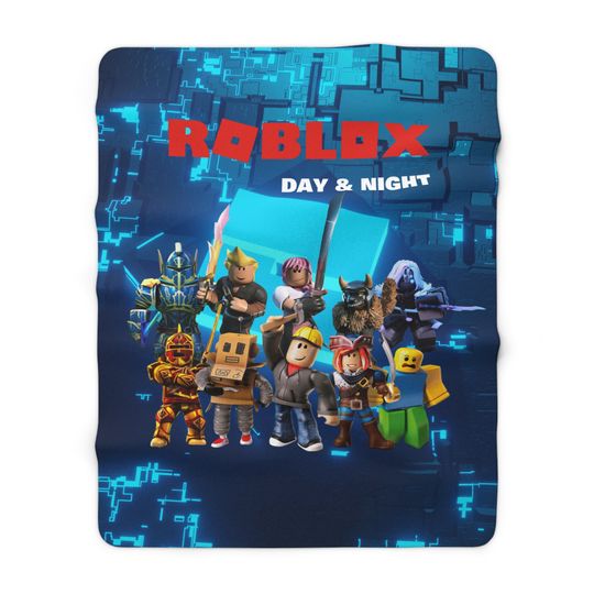 Roblox Fleece Blanket, Cozy, Perfect for Game Fans - Fleece Plush Blanket