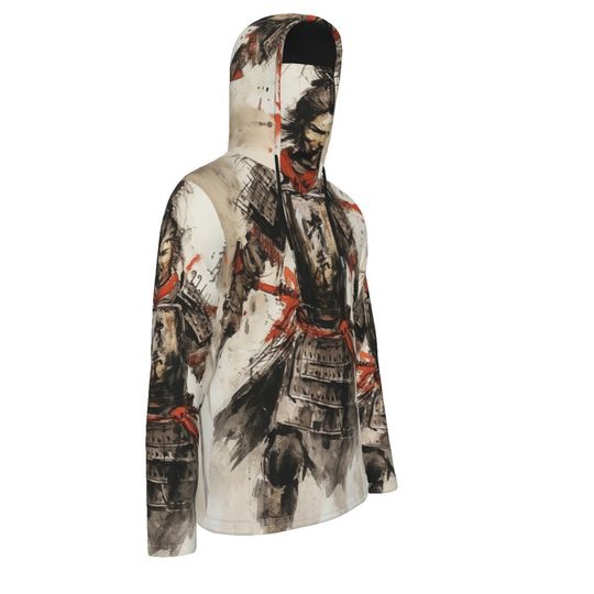 Samurai Pullover Hoodie With Mask