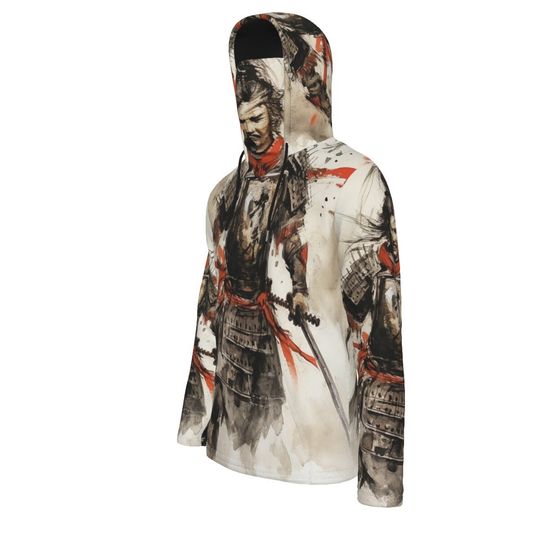 Samurai Pullover Hoodie With Mask