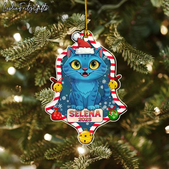 Personalized Name Derpy Kpop Demon Hunters Ornament, Tiger Ornament, Christmas Tree Decor