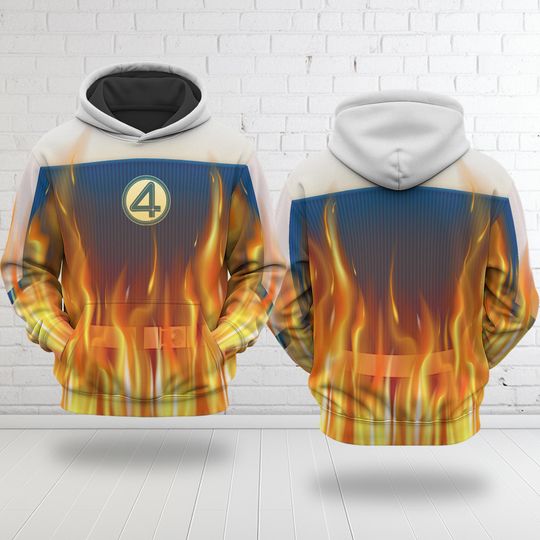 Johnny Storm Human Torch Costume Halloween Hoodie