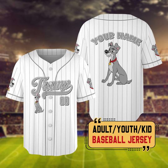 Personalized Lady And The Tramp Baseball Jersey, Custom Lady And The Tramp Jersey