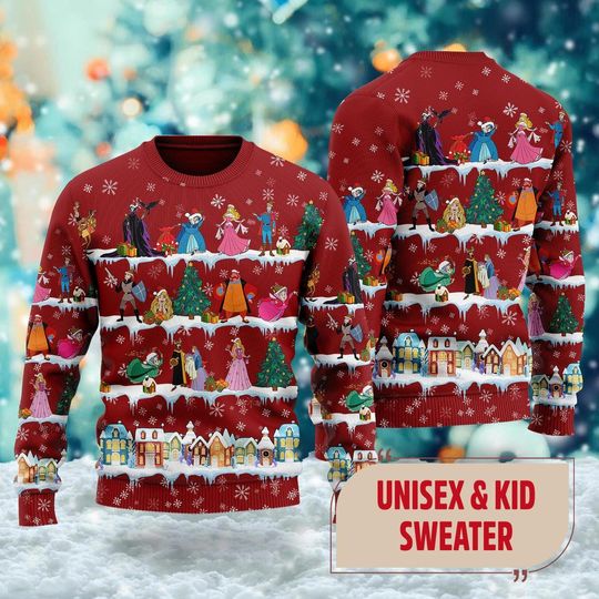 Sleeping Beauty Christmas 3D Ugly Sweater, Aurora Princess Christmas Sweater, Fairy Xmas Sweatshirt, Christmas Gift For Men Women Kid