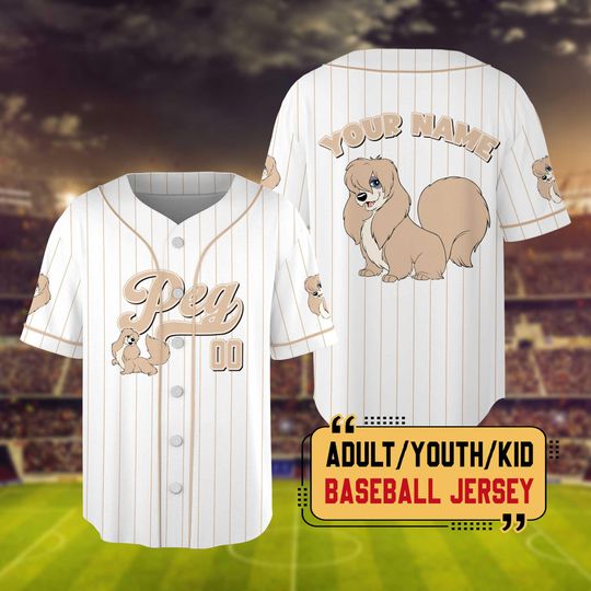 Personalized Lady And The Tramp Baseball Jersey, Custom Lady And The Tramp Jersey