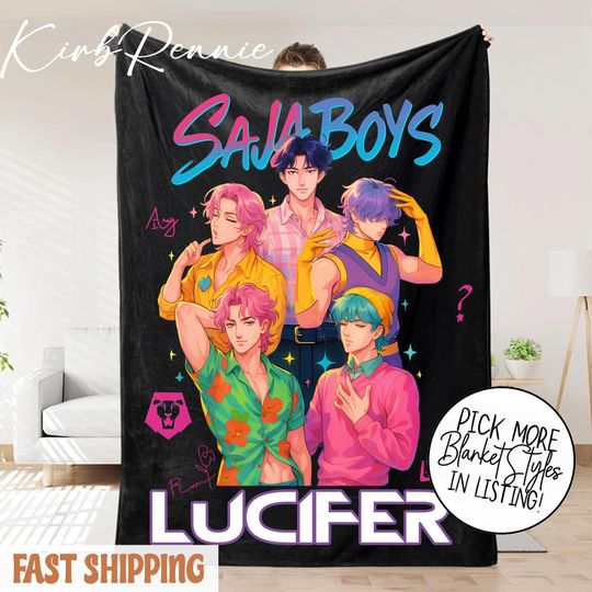 Saja Boys Blanket,Custom Gift for K-Pop Fans,Custom Kpop Demon Hunters Blanket
