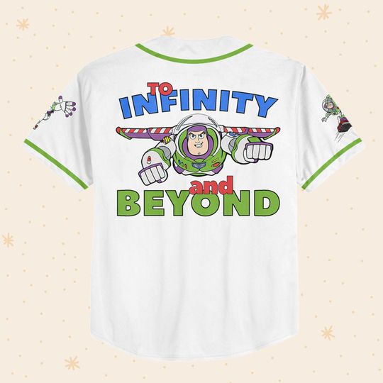Personalized Buzz Lightyear To Infinity And Beyond Disney Baseball Jersey, Disney Jersey