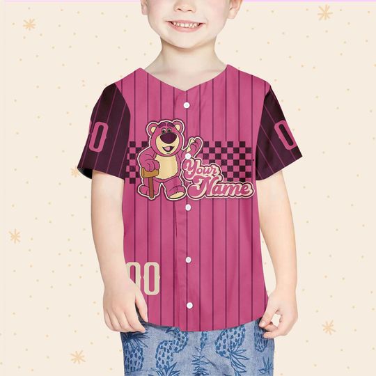 Personalized Lotso Bear Disney Baseball Jersey, Disney Jersey
