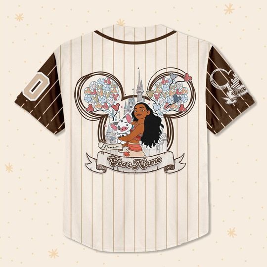 Personalized Disney Moana Baseball Jersey