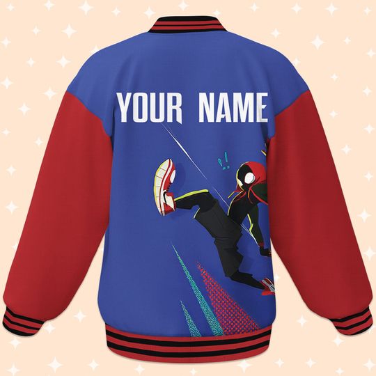Custom Spiderman Miles Morales Blue Jacket, Disney Jacket