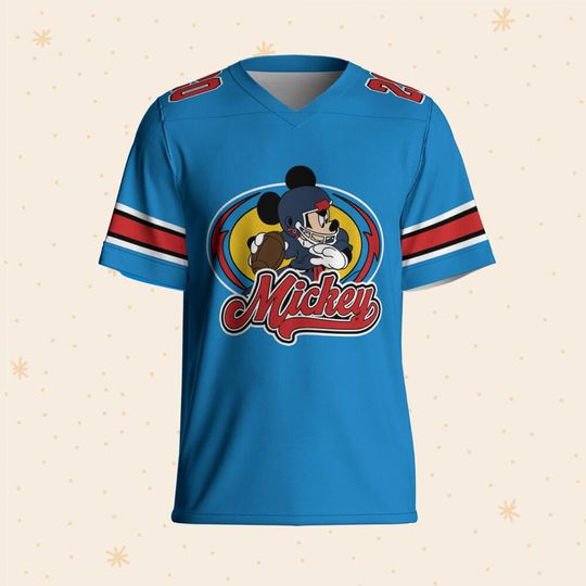 Personalized Disney Mickey Mouse Playing Sport Blue, Magic Kingdom Cartoon Characters 3D T-Shirt