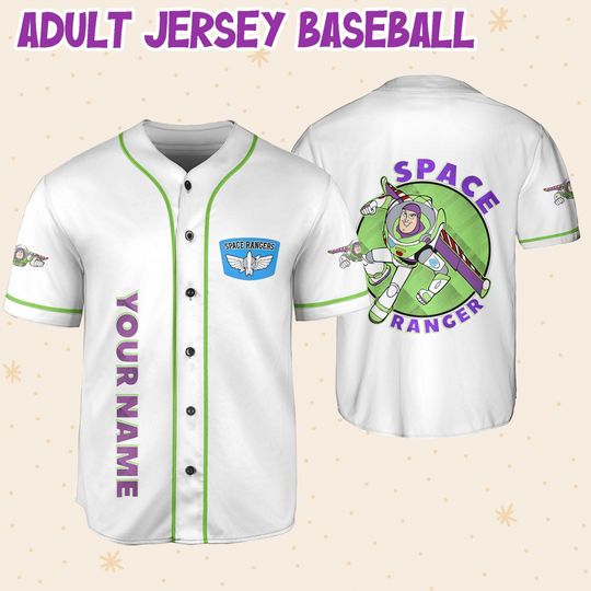 Personalized Buzz Lightyear Space Ranger Disney Baseball Jersey, Disney Jersey