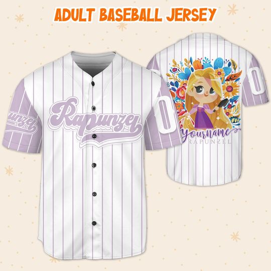 Personalize Rapunzel Princess Disney, Custom Disney Princess Baseball Jersey
