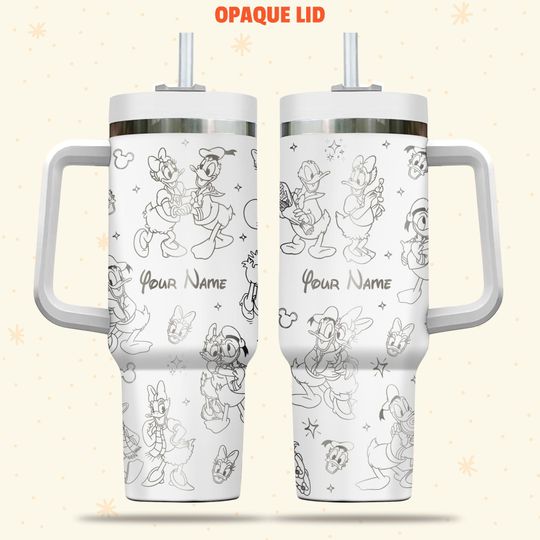 Personalized Donald and Daisy Disney Tumbler