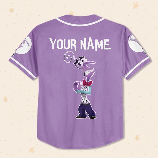 Personalized Disney Inside Out Fear Violet, Disneyland Baseball Jersey