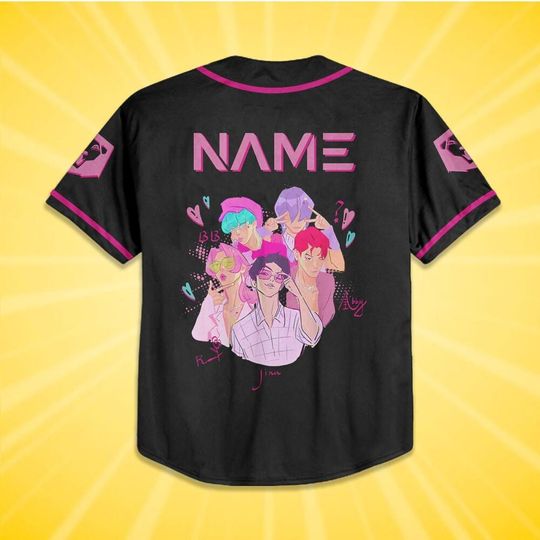 Custom KDM Saja Boy Baseball Jersey, Custom Kpop idol Group Jersey, Kpop Gift for Huntr/x fans, Anime Lover Gift