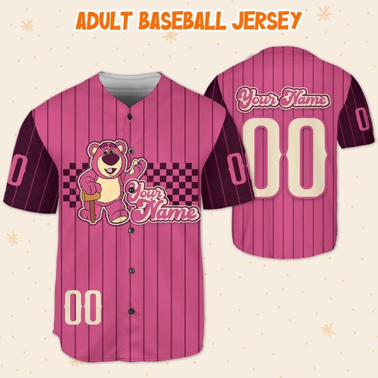 Personalized Lotso Bear Disney Baseball Jersey, Disney Jersey