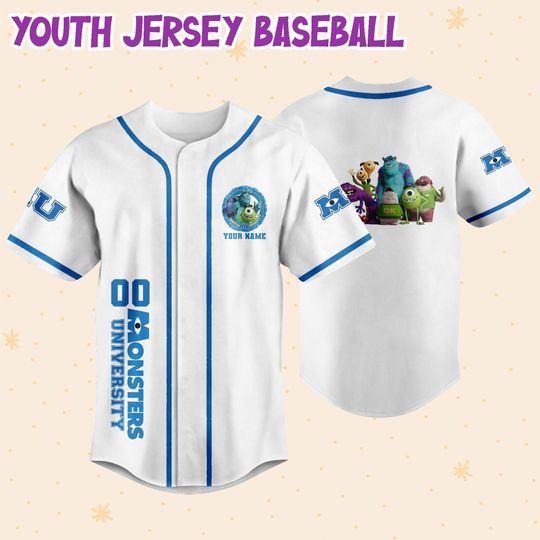 Personalized Monsters Inc University Group Disney Baseball Jersey, Disney Jersey