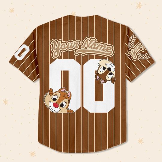 Personalized Chip And Dale Disney Baseball Jersey, Disney Jersey