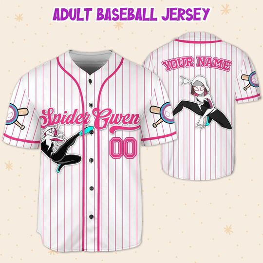 Custom Disney Spiderman Spiderverse Baseball, Jersey
