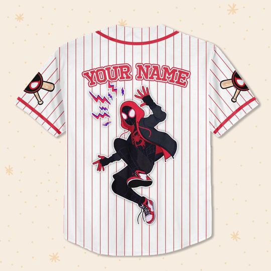 Custom Disney Spiderman Spiderverse Miles Morales Baseball