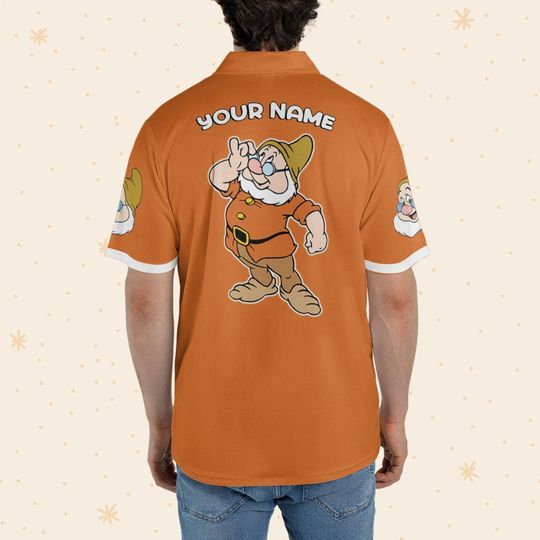 Personalize Doc Orange Polo Shirt, Disney Performance Polo Shirt