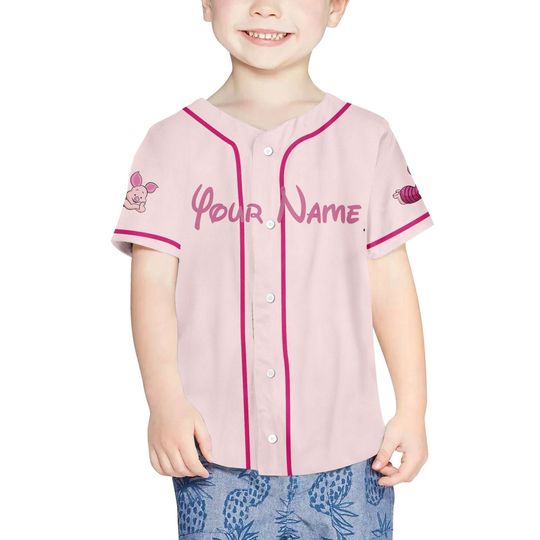 Personalize Winnie The Pooh Piglet  Disney Baseball Jersey
