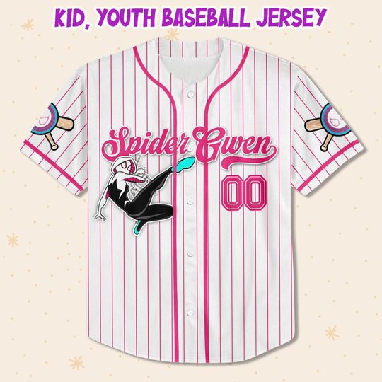 Custom Disney Spiderman Spiderverse Baseball, Jersey