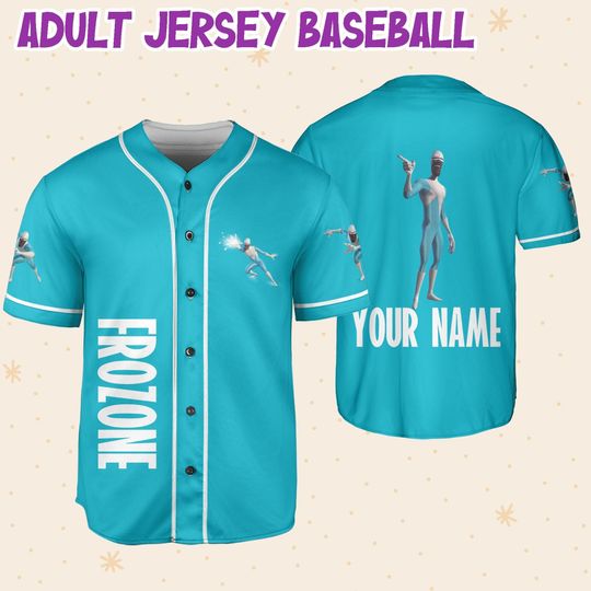 Personalized Disney The Incredibles Frozone Custom 3D Disney Baseball Jersey