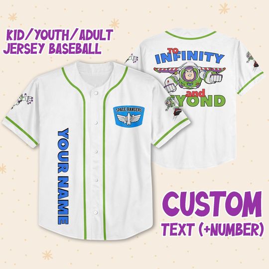 Personalized Buzz Lightyear To Infinity And Beyond Disney Baseball Jersey, Disney Jersey
