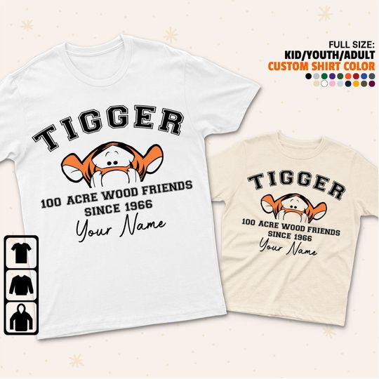 Personalized Winnie The Pooh Tigger Disney Shirt, Disney Family Matching Shirt