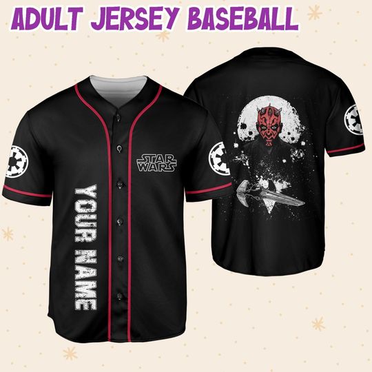 Personalize Starwar Darth Maul Scimitar Baseball Jersey