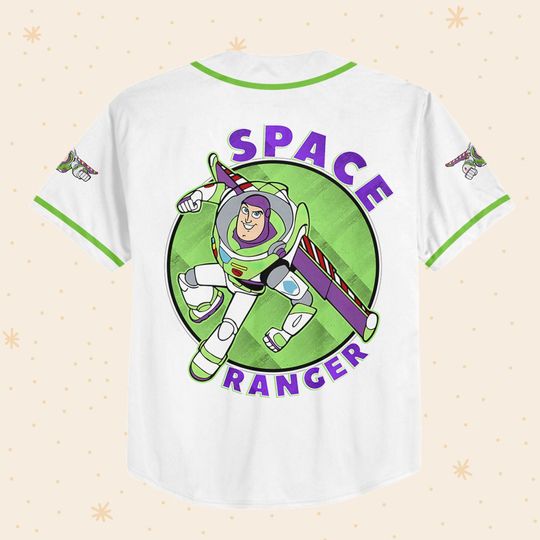 Personalized Buzz Lightyear Space Ranger Disney Baseball Jersey, Disney Jersey